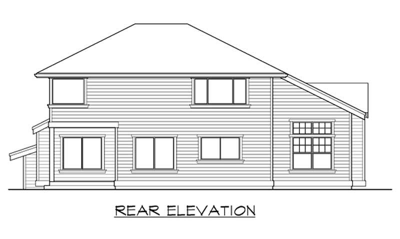 Home Plan Rear Elevation of this 3-Bedroom,2690 Sq Ft Plan -115-1411