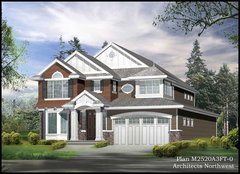 Front View of this 3-Bedroom, 2520 Sq Ft Plan - 115-1431
