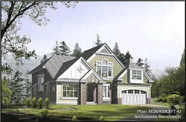 4-Bedroom, 2645 Sq Ft Traditional House Plan - 115-1435 - Front Exterior