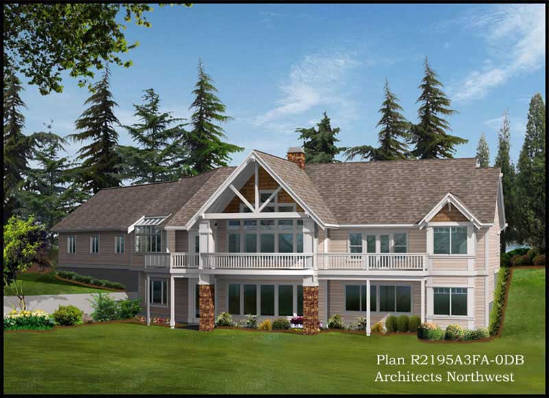 Home Plan Rear Elevation of this 2-Bedroom,3634 Sq Ft Plan -115-1447