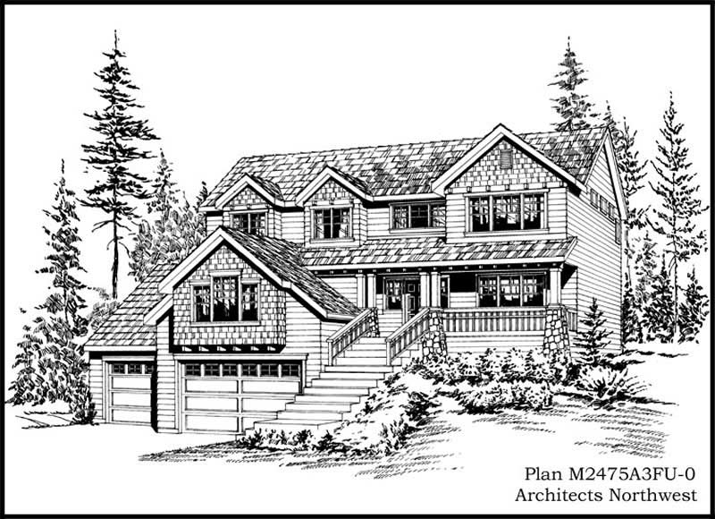 Front View of this 4-Bedroom, 2475 Sq Ft Plan - 115-1450