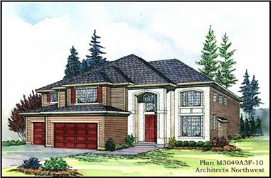 4-Bedroom, 3260 Sq Ft Contemporary Home Plan - 115-1456 - Main Exterior