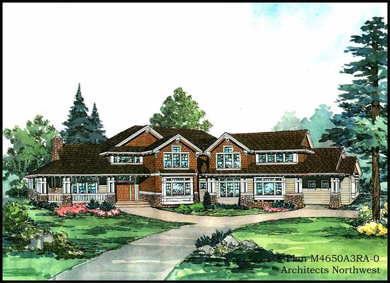 Front View of this 5-Bedroom, 4650 Sq Ft Plan - 115-1459