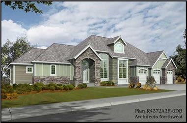 4-Bedroom, 2448 Sq Ft Traditional House Plan - 115-1462 - Front Exterior