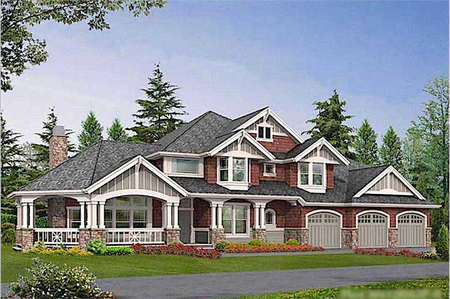 Front View of this 4-Bedroom, 4100 Sq Ft Plan - 115-1465