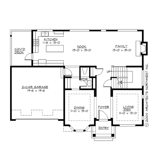 Main Level of Traditional Plan #115-1471