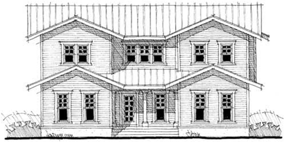 Front elevation of Traditional home (ThePlanCollection: House Plan #116-1009)