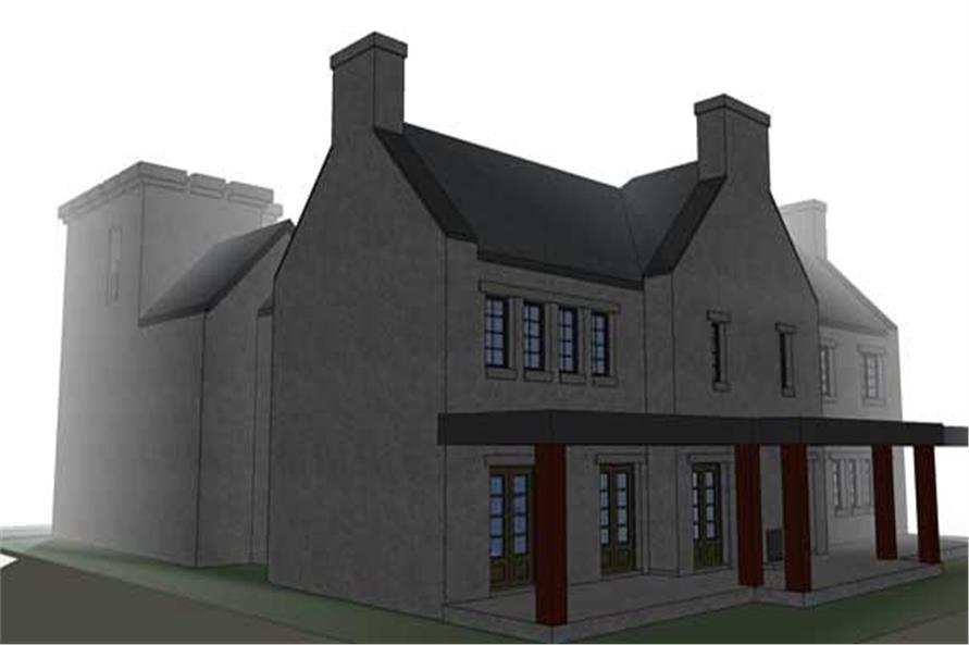 Rear View of this 5-Bedroom, 6974 Sq Ft Plan - 116-1010