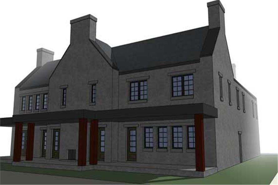 Rear View of this 5-Bedroom, 6974 Sq Ft Plan - 116-1010