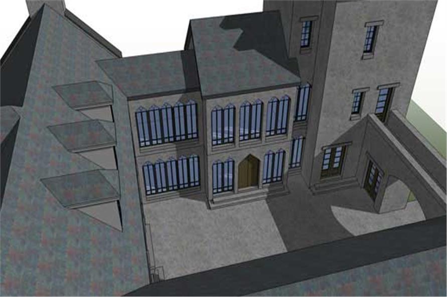 Scottish Castle House  Plan  with Tower 116 1010 5 Bedrms