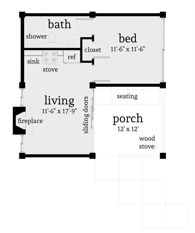 1 Bedrm 456 Sq Ft Contemporary House Plan 116 1013