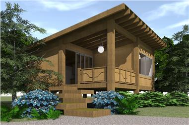 1-Bedroom, 456 Sq Ft Modern Home - Plan #116-1013 - Main Exterior