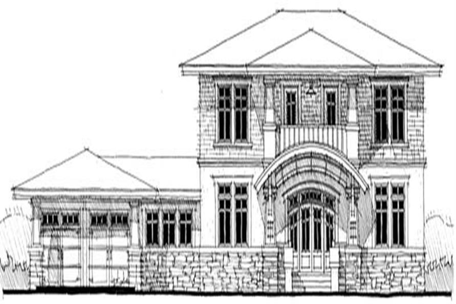 Front elevation of Ranch home (ThePlanCollection: House Plan #116-1041)