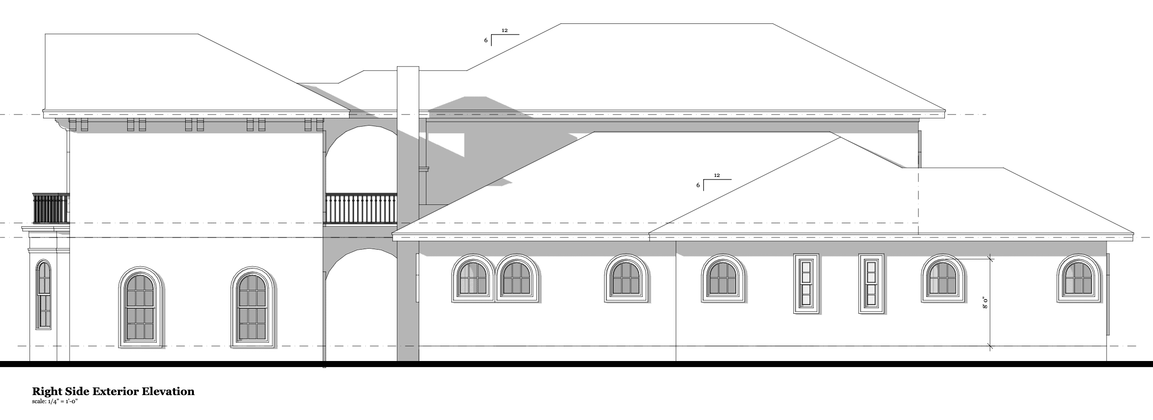 Home Plan Right Elevation of this 4-Bedroom,3772 Sq Ft Plan -116-1059