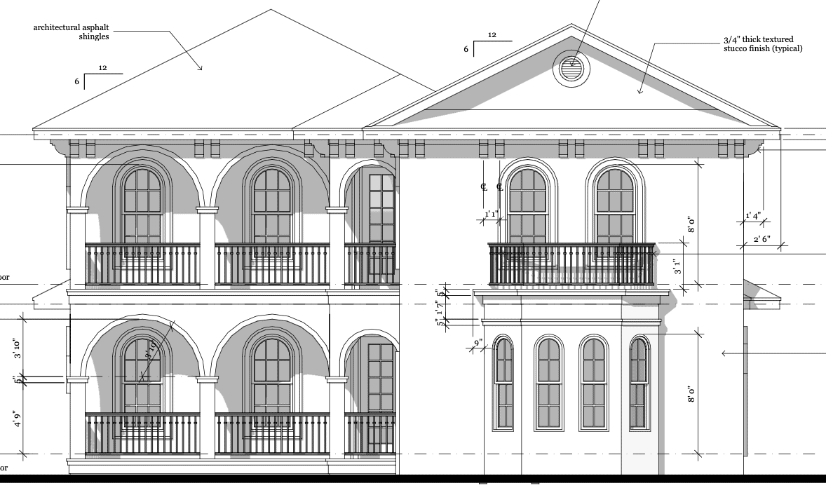 Home Plan Elevations of this 4-Bedroom,3772 Sq Ft Plan -116-1059