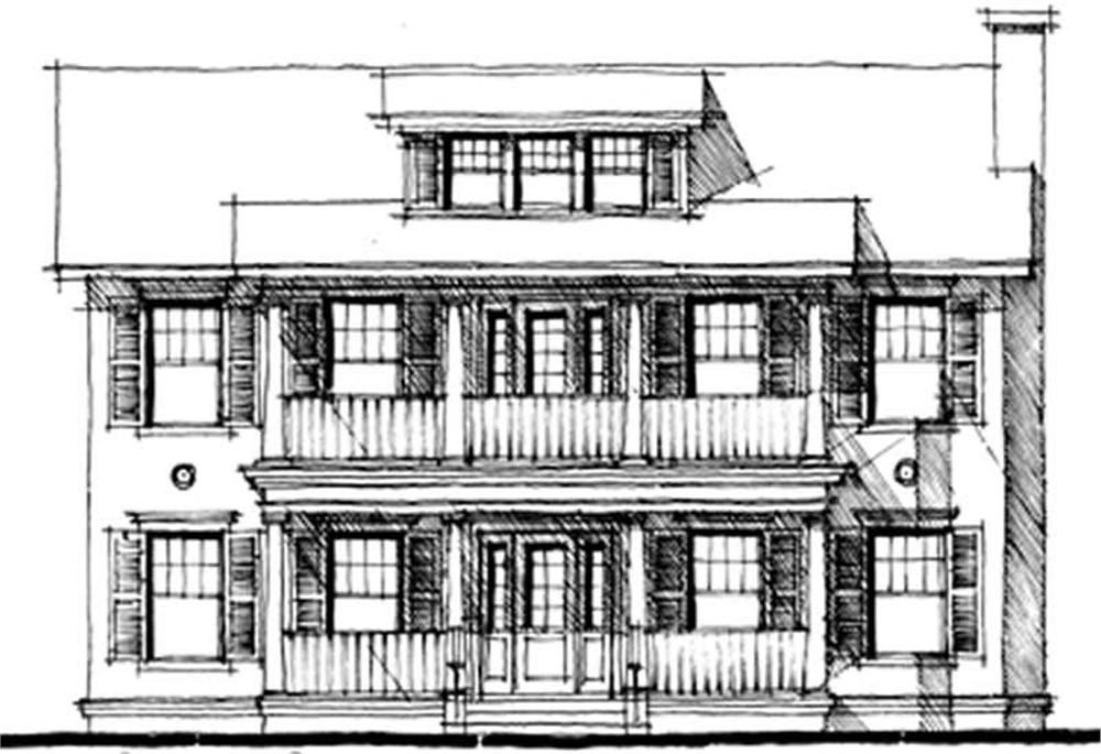 Front elevation of Country home (ThePlanCollection: House Plan #116-1066)