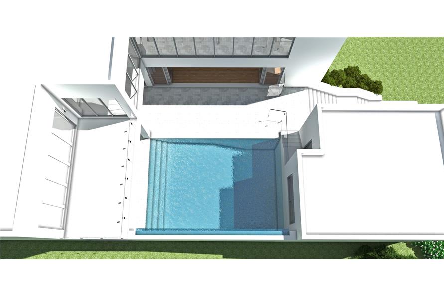 116-1067: Home Plan Rendering-Pool