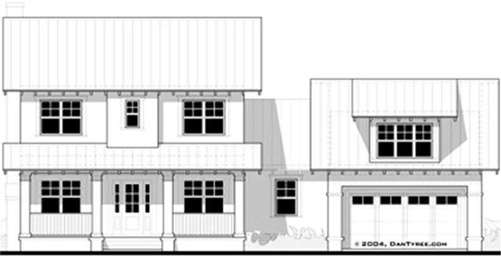 Front elevation of Ranch home (ThePlanCollection: House Plan #116-1068)