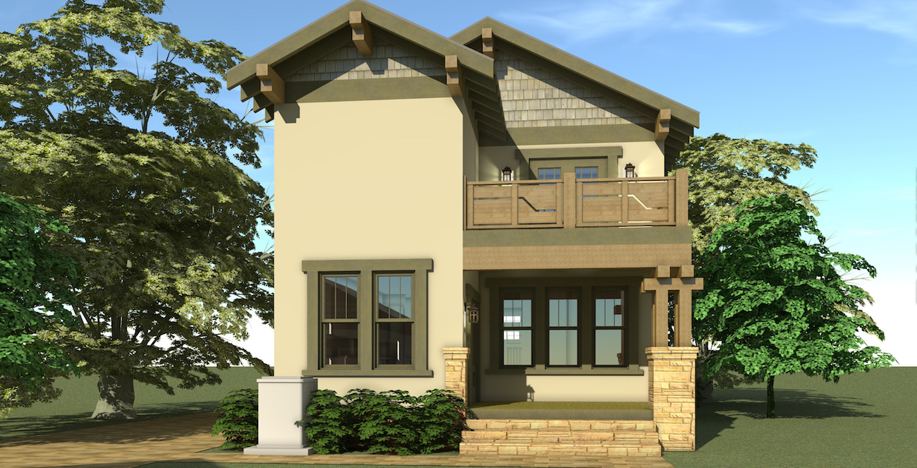 Home Plan Rear Elevation of this 3-Bedroom,2080 Sq Ft Plan -116-1087