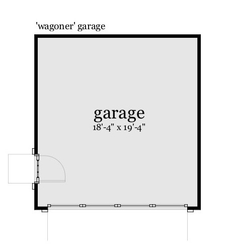 Floor Plan Garage of Arts and Crafts Plan #116-1087