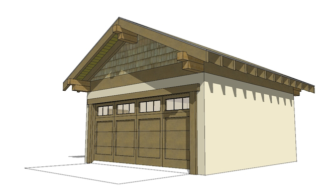 Floor Plan Garage of Arts and Crafts Plan #116-1087