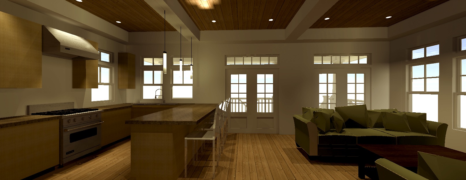 Living Room of this 3-Bedroom, 1581 Sq Ft Plan - 116-1093