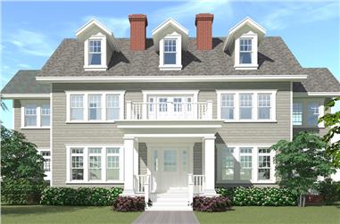 4-Bedroom, 3347 Sq Ft Colonial Home Plan - 116-1099 - Main Exterior