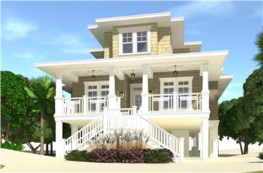 4-Bedroom, 2845 Sq Ft Cottage House Plan - 116-1113 - Front Exterior