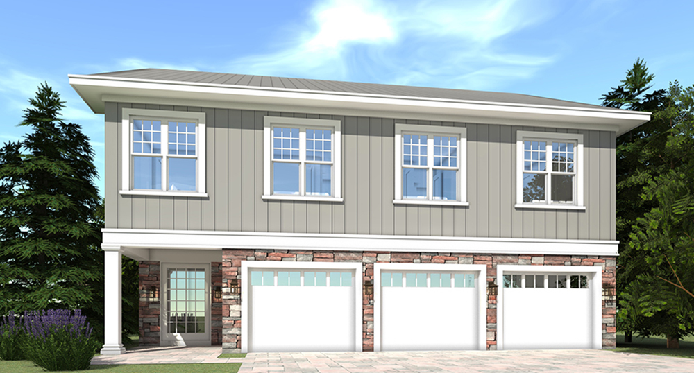 Front elevation of Georgian home (ThePlanCollection: House Plan #116-1115)