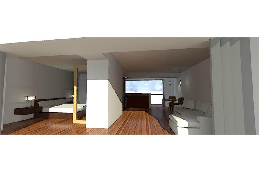 116-1117: Home Plan Rendering-Living Room
