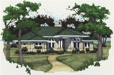 3-Bedroom, 1830 Sq Ft Contemporary Home Plan - 117-1012 - Main Exterior