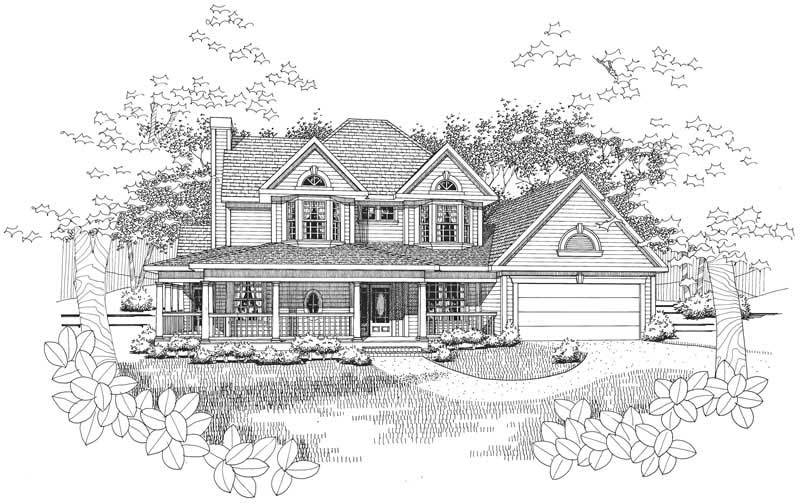 Front View of this 3-Bedroom, 1761 Sq Ft Plan - 117-1014