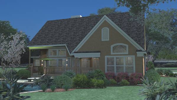 Rear View of this 3-Bedroom, 1675 Sq Ft Plan - 117-1018