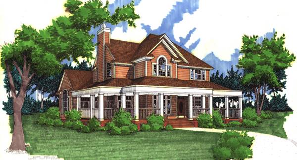 Front View of this 3-Bedroom, 2112 Sq Ft Plan - 117-1030