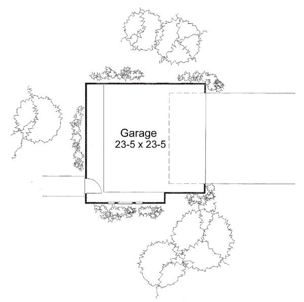 Floor Plan Garage of Farmhouse Plan #117-1030