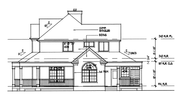 Home Plan Right Elevation of this 3-Bedroom,2112 Sq Ft Plan -117-1030