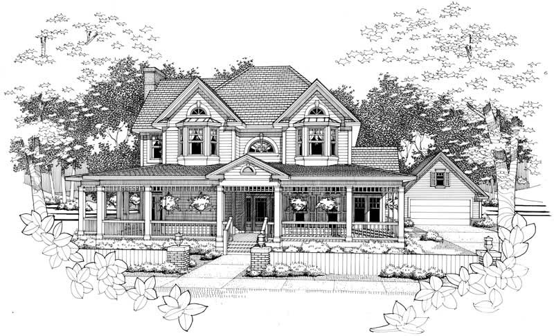 Front View of this 4-Bedroom, 2951 Sq Ft Plan - 117-1088