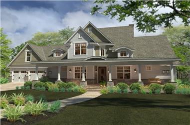 4-Bedroom, 2414 Sq Ft Southern Farmhouse Plan - 117-1100 - Front Exterior