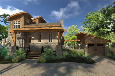 2-Bedroom, 985 Sq Ft Contemporary Cottage Plan - 117-1101 - Front Exterior