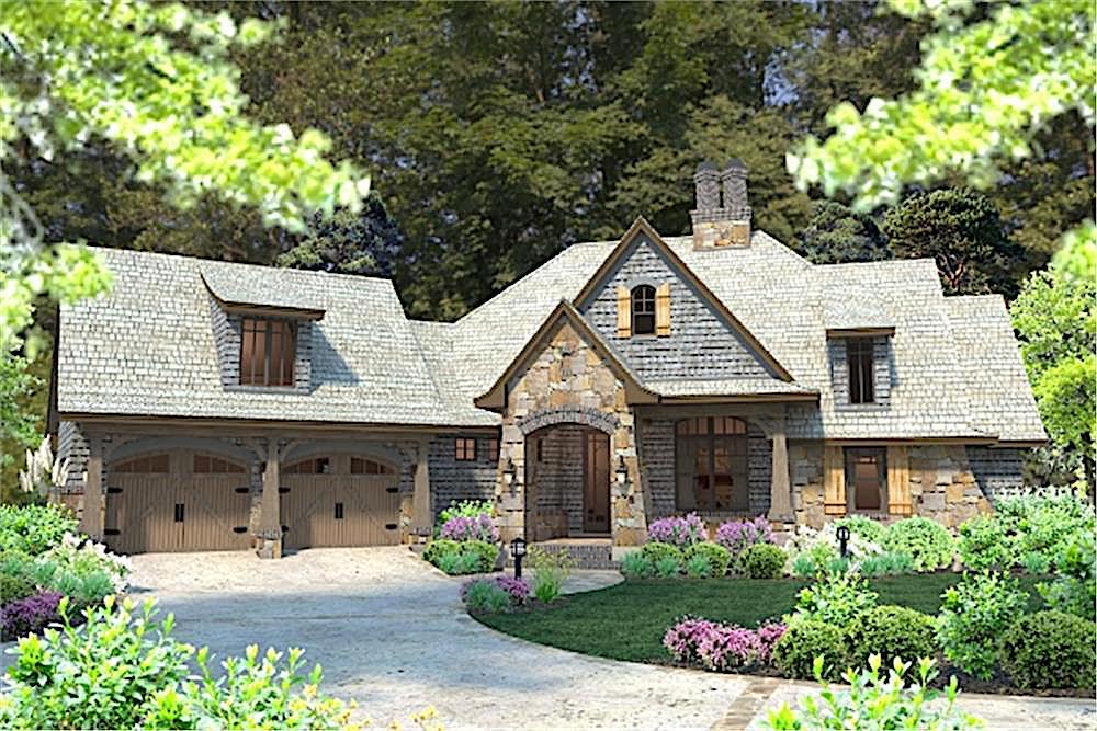 Cottage home plan (ThePlanCollection: House Plan #117-1102)