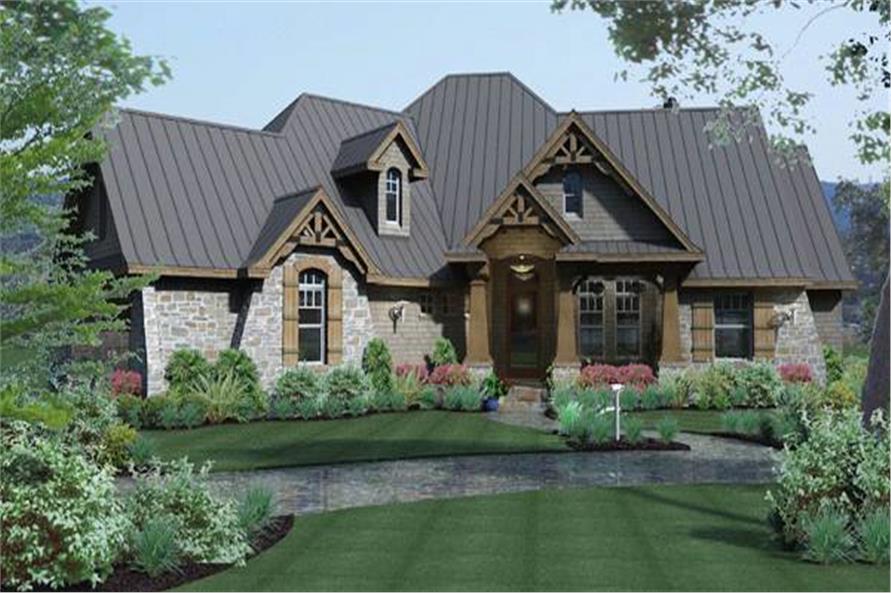 117-1103: Home Plan Rendering-Front View