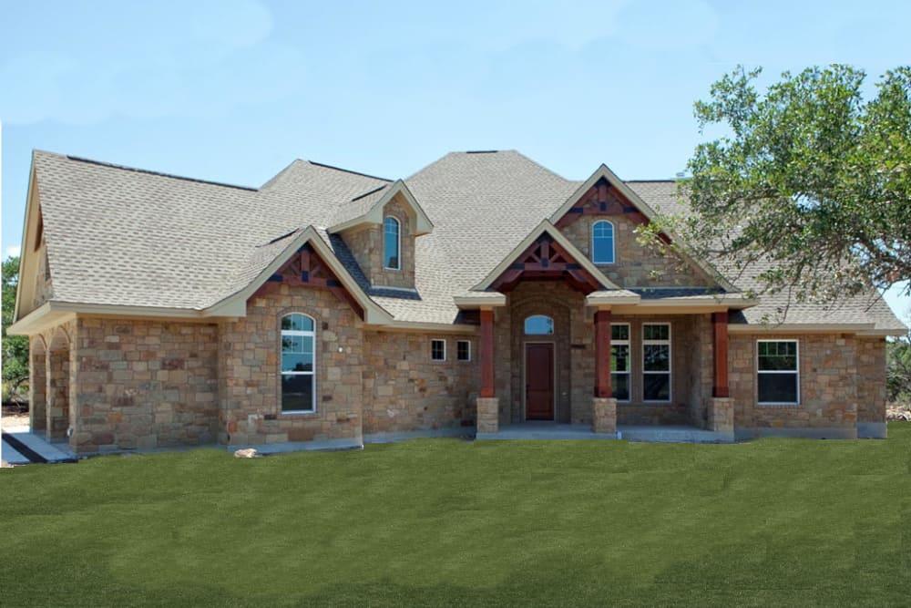 Main photo of Texas-style Craftsman home plan (ThePlanCollection: House Plan #117-1103)