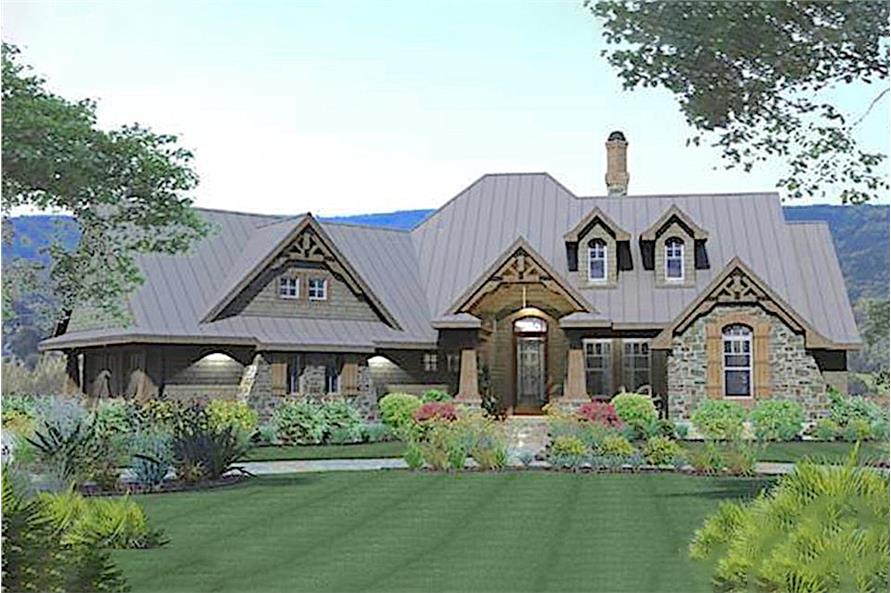 Ranch home plan (ThePlanCollection: House Plan #117-1108)