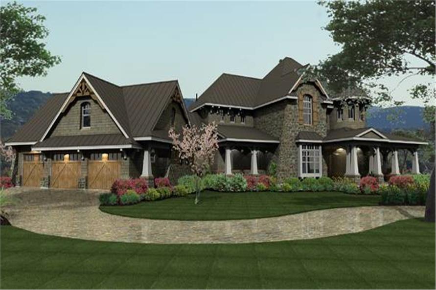 Left Side View of this 4-Bedroom, 3349 Sq Ft Plan - 117-1110