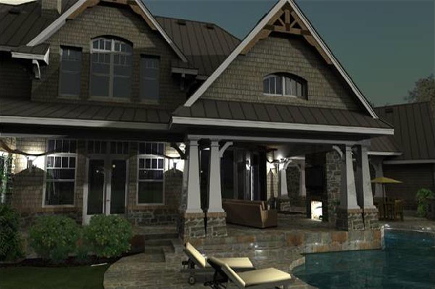 Rear View of this 4-Bedroom,3349 Sq Ft Plan -117-1110