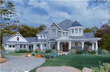 4-Bedroom, 3349 Sq Ft Farmhouse House - Plan #117-1110 - Front Exterior