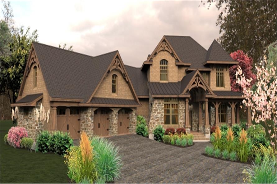 Front View of this 4-Bedroom, 3069 Sq Ft Plan - 117-1115