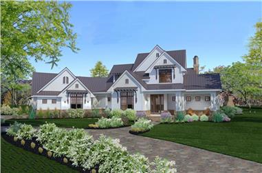 3-Bedroom, 2984 Sq Ft Transitional Home Plan - 117-1117 - Main Exterior