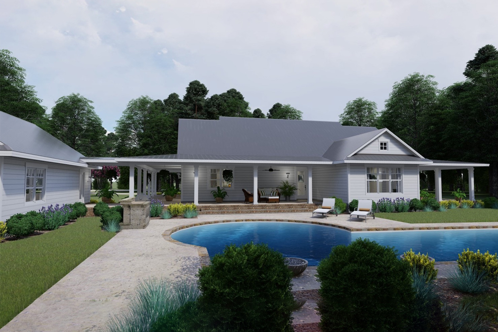 Rear View of this 3-Bedroom, 2748 Sq Ft Plan - 117-1127