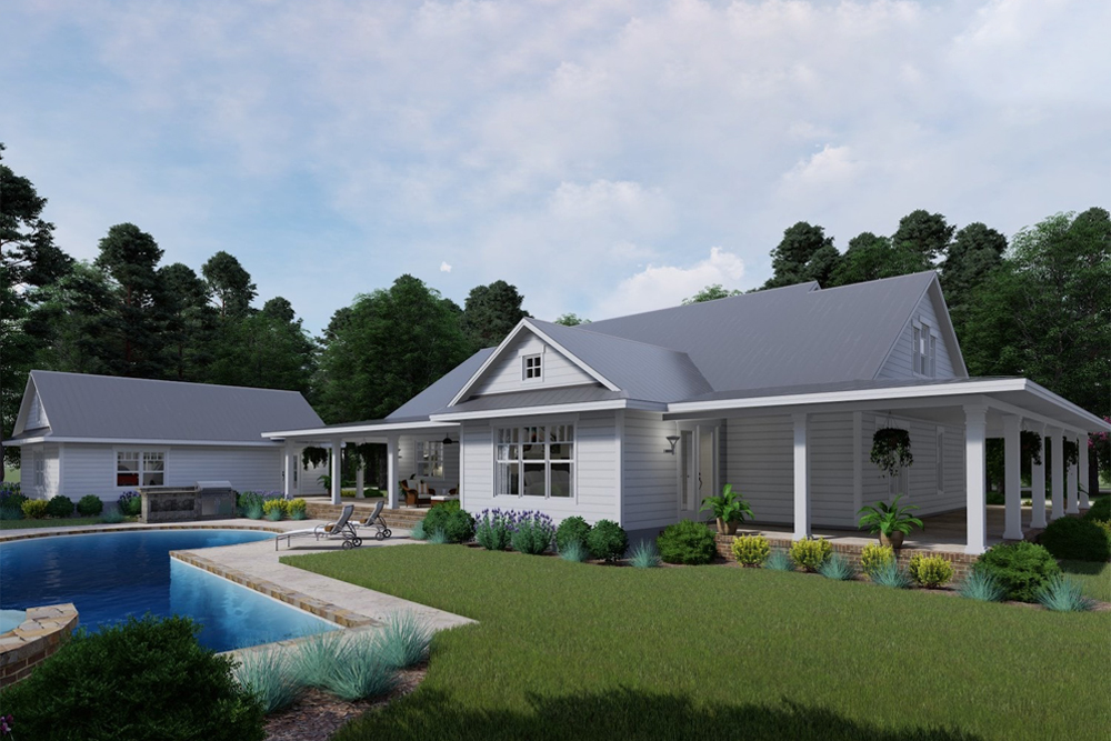 Rear View of this 3-Bedroom, 2748 Sq Ft Plan - 117-1127